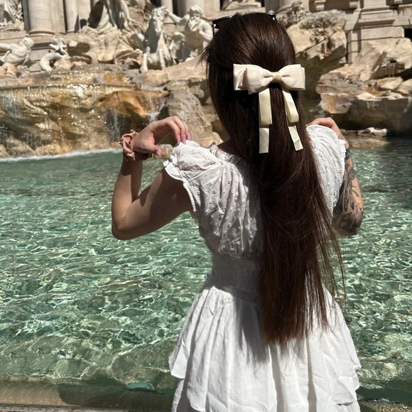 White linen dress / built in skort - size M (no tag) - Picture 5 of 5